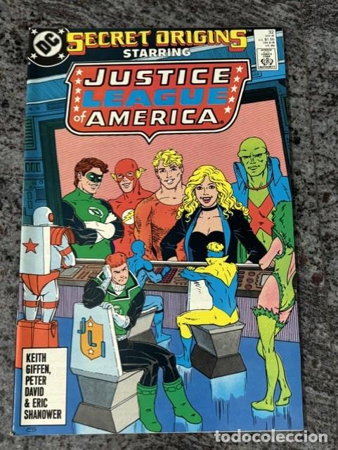 C&oacute;mics: SECRET ORIGINS VOL 2 N&ordm; 32 : JUSTICE LEAGUE OF AMERICA JLA (NOV 1988). ORIGINAL DC. CASI NUEVO.