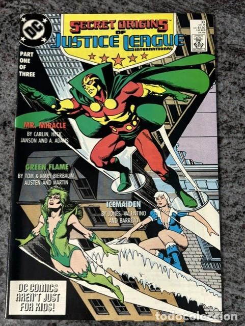 C&oacute;mics: SECRET ORIGINS VOL 2 N&ordm; 33 : JUSTICE LEAGUE INTERNATIONAL 1(DIC 1988). ORIGINAL DC. CASI NUEVO.