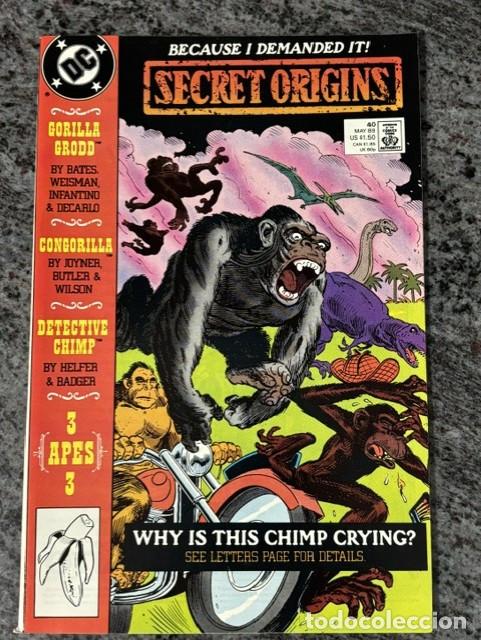 C&oacute;mics: SECRET ORIGINS VOL 2 N&ordm; 40 : GORILLA GRODD - CONGORILLA (MAYO 1989). ORIGINAL DC. CASI NUEVO.