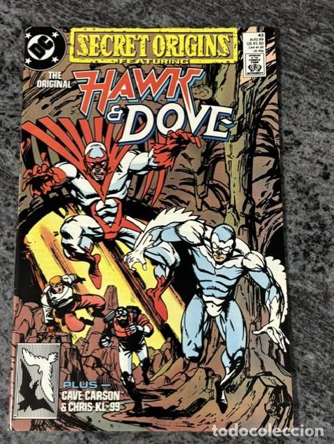 C&oacute;mics: SECRET ORIGINS VOL 2 N&ordm; 43 : HAWK & DOVE - CAVE CARSON (AGOSTO 1989). ORIGINAL DC. CASI NUEVO.