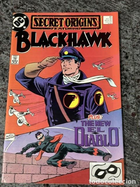 C&oacute;mics: SECRET ORIGINS VOL 2 N&ordm; 45 : BLACKHAWK - EL DIABLO (OCT 1989). ORIGINAL DC. CASI NUEVO.