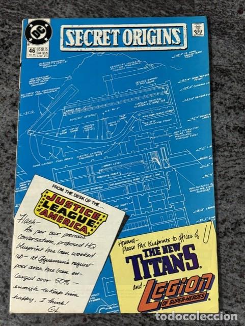 C&oacute;mics: SECRET ORIGINS VOL 2 N&ordm; 46 : BASES JLA, TEEN TITANS, LEGION (DIC 1989). ORIGINAL DC. CASI NUEVO.