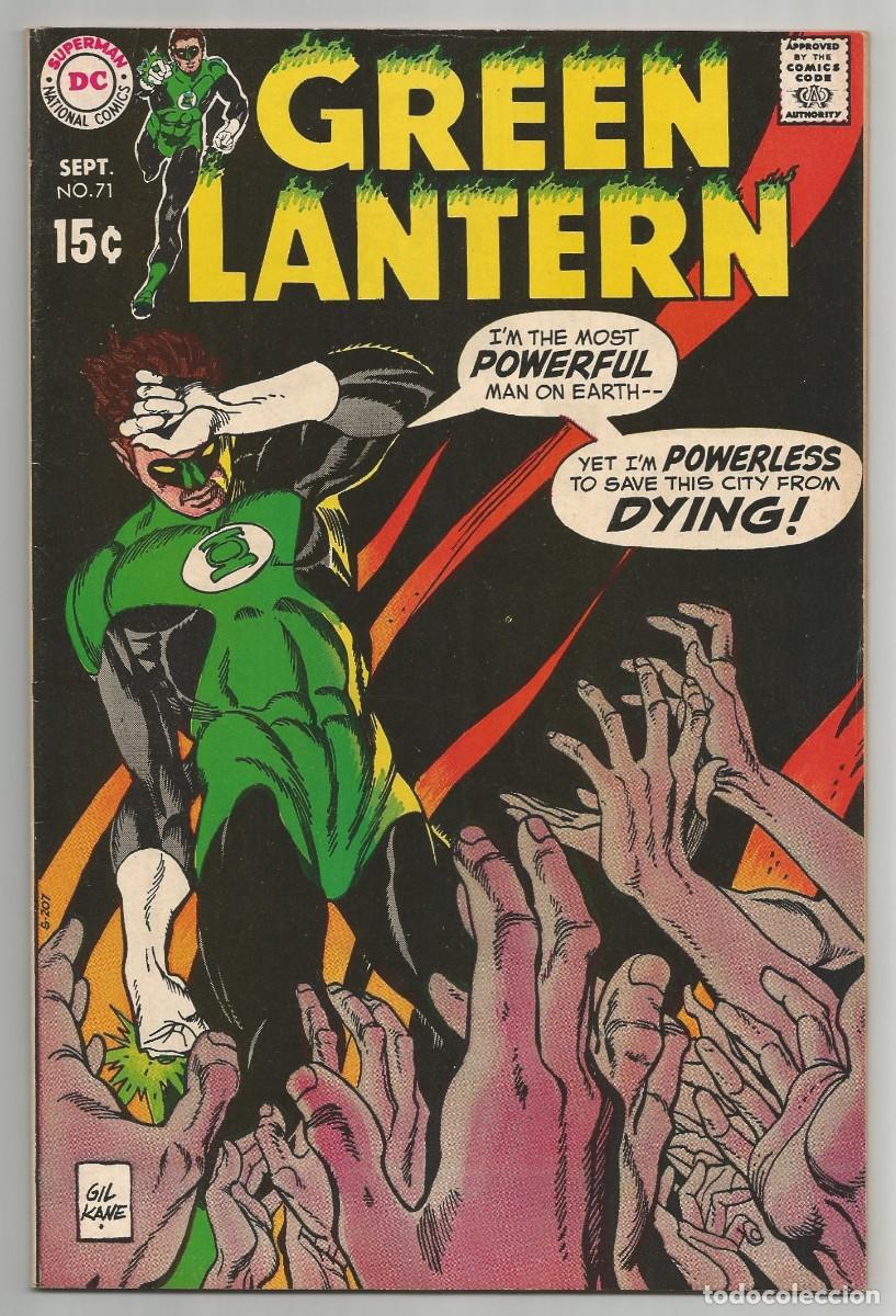 C&oacute;mics: GREEN LANTERN (1960 2nd Series) #71, 72, 73, 74, lote de 4 DC COMICS 1969