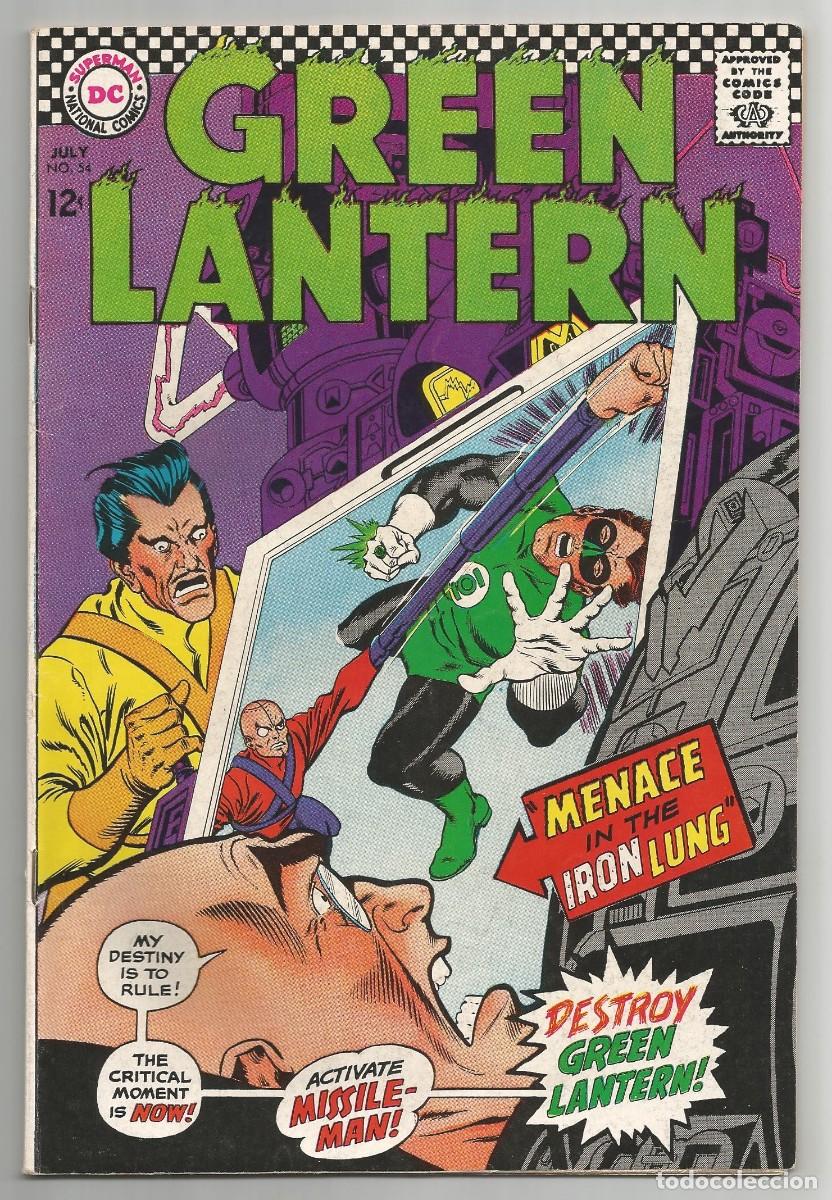 Comics: GREEN LANTERN (1960 2nd Series) #54, 56, 57, 58, lote de 4 DC COMICS 1967