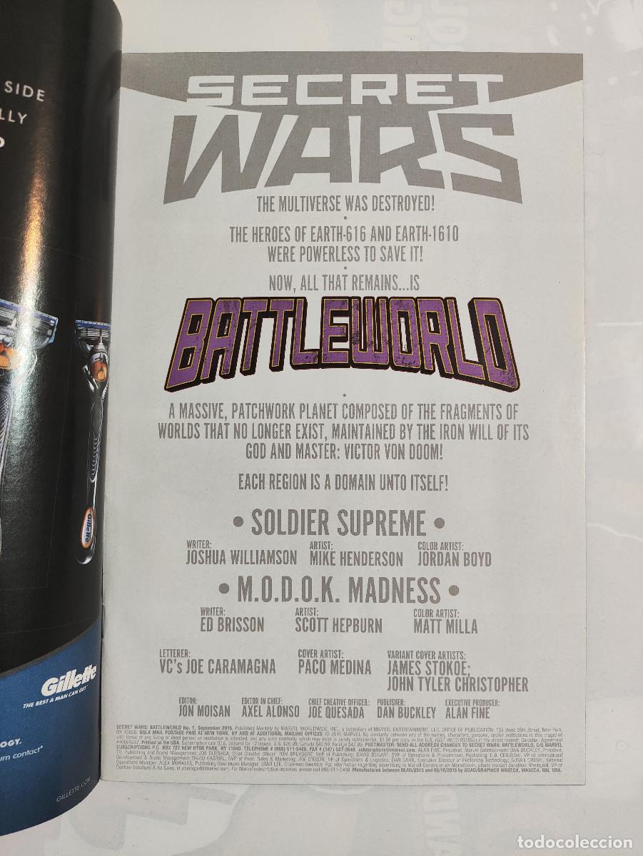 C&oacute;mics: Secret Wars Battleworld 1 &ndash; Marvel Comics 2015 - Foto 2
