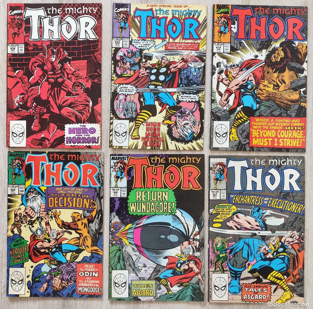 C&oacute;mics: Lote 6 comics USA The Mighty Thor &ndash; Ron Frenz / Tom DeFalco
