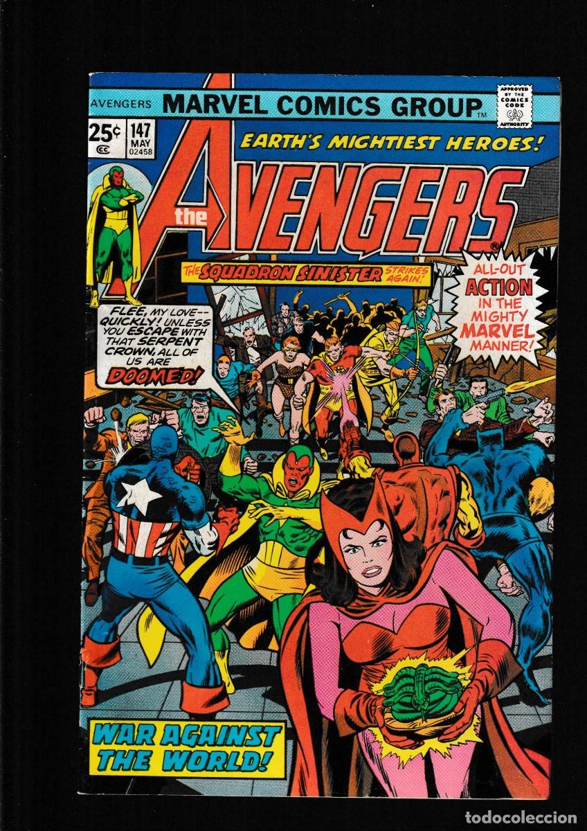 C&oacute;mics: AVENGERS 147 - MARVEL 1976 VFN / STEVE ENGLEHART & GEORGE PEREZ / SQUADRON SINISTER