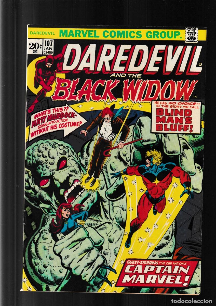 C&oacute;mics: DAREDEVIL 107 - MARVEL 1974 VFN / BLACK WIDOW / CAPTAIN MARVEL