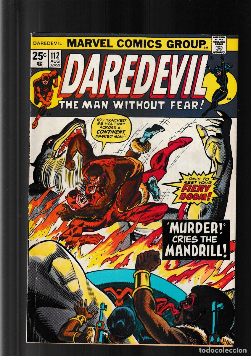 C&oacute;mics: DAREDEVIL 112 - MARVEL 1974 FN / BLACK WIDOW / STEVE GERBER & GENE COLAN
