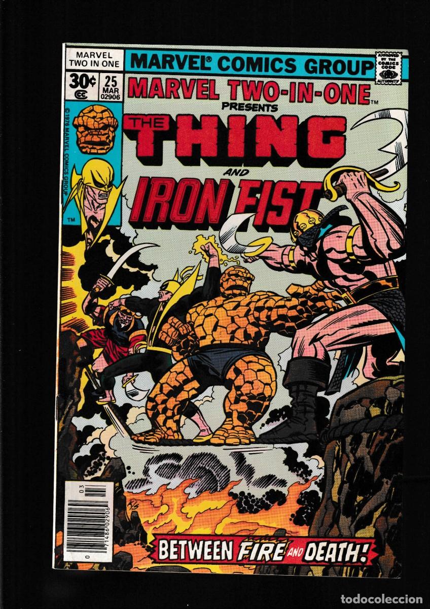 C&oacute;mics: MARVEL TWO IN ONE 25 - 1977 VFN / THING & IRON FIST / MARV WOLFMAN & RON WILSON / KIRBY COVER