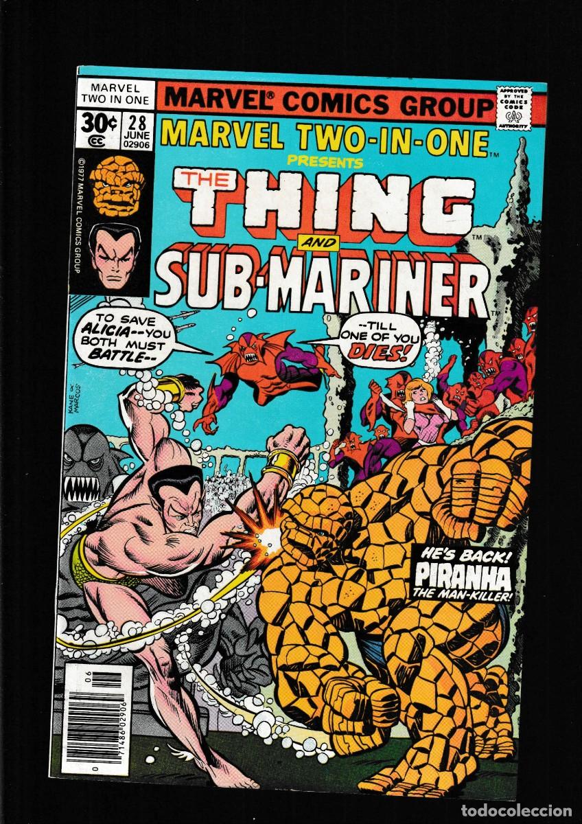 C&oacute;mics: MARVEL TWO IN ONE 28 - MARVEL 1977 / VFN/NM / MAN THING / SUB MARINER