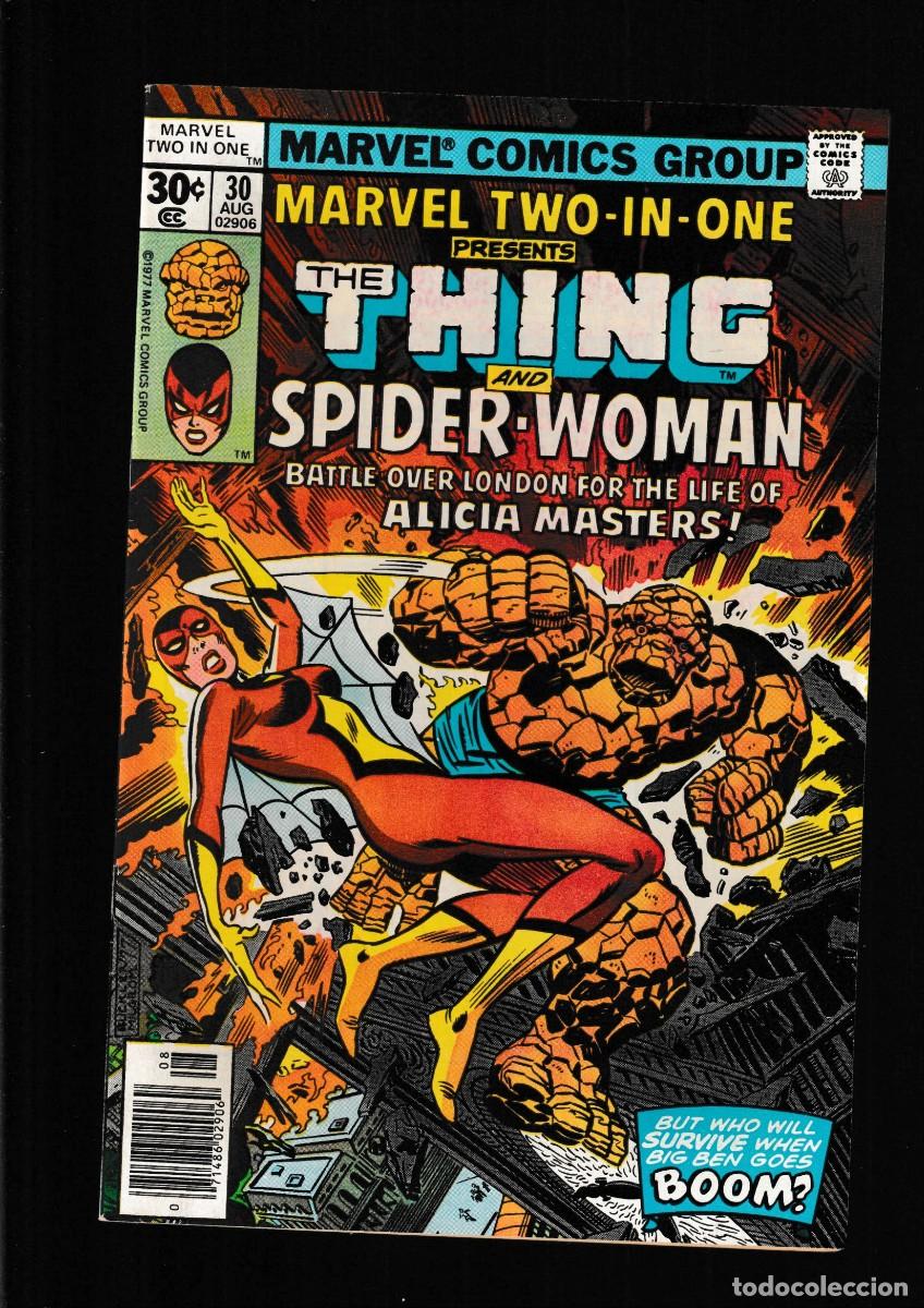 C&oacute;mics: MARVEL TWO IN ONE 30 - 1977 VFN/NM / THING / 2ND SPIDER-WOMAN / MARV WOLFMAN & JOHN BUSCEMA
