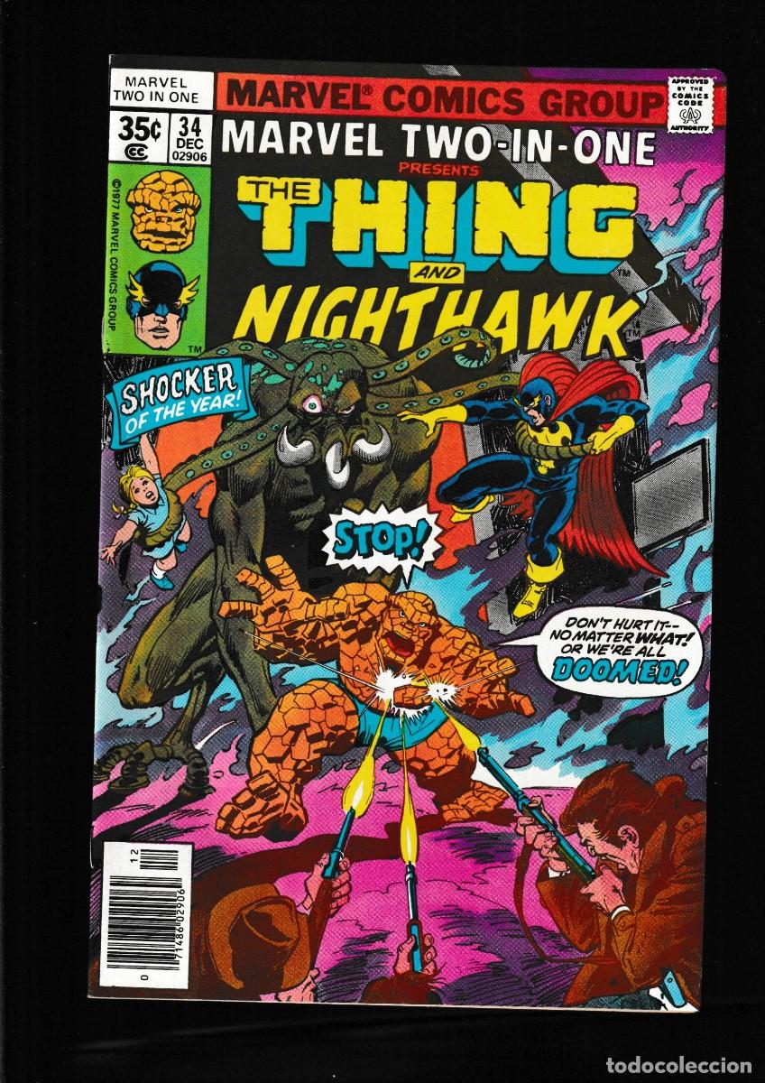 Comics: MARVEL TWO IN ONE 34 - 1977 VFN/NM / THING & NIGHTHAWK / NICK FURY / DEATHLOK