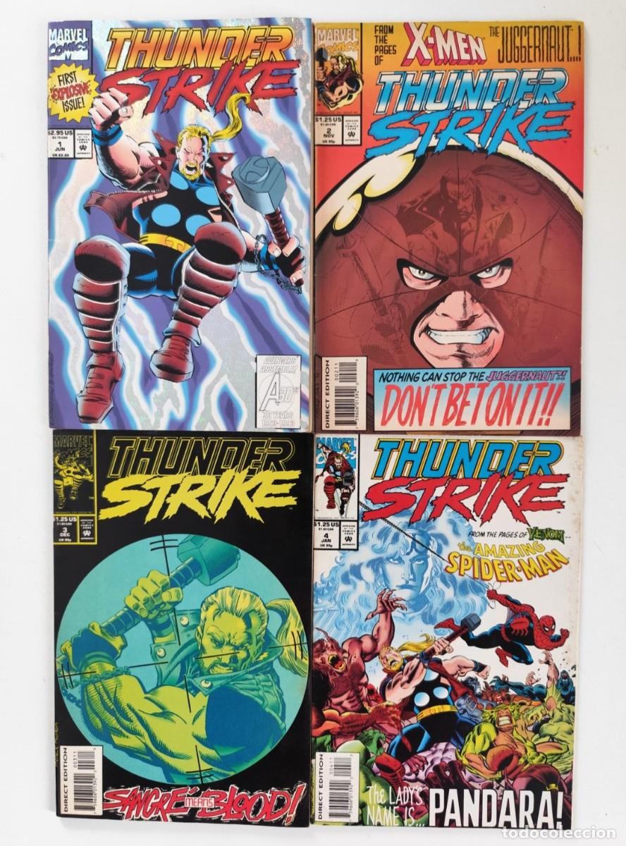 C&oacute;mics: THUNDERSTRIKE Vol.1 # 1 2 3 4 (Tom DeFalco, Ron Frenz) ~ MARVEL (1993) *Silver Glitter Foil cover*
