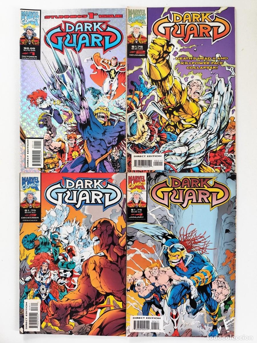 C&oacute;mics: DARK GUARD # 1 2 3 4 (Dan Abnett, Carlos Pacheco) COMPLETA ~ MARVEL UK (1993) *Holofoil cover*