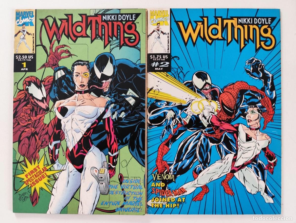 C&oacute;mics: WILDTHING # 1 2 (Simon Jowett, Duke Mighten) with VENOM ~ MARVEL UK (1993) **embossed cover**