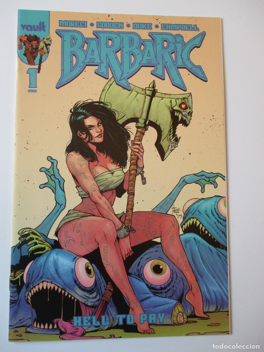 C&oacute;mics: C&oacute;mics de Barbaric Hell To Pay #1 portada C 1:10 incentivo Howell Vault 2023 casi nuevo+
