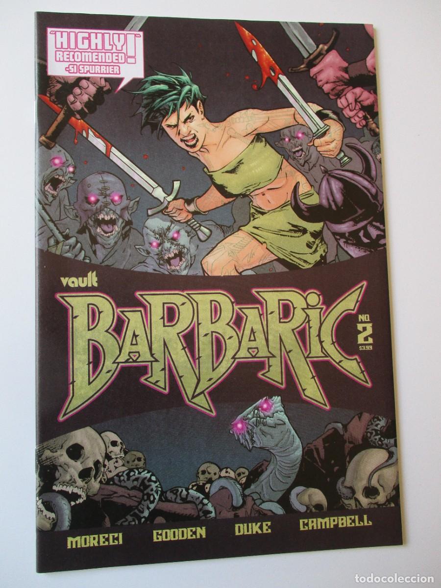C&oacute;mics: Cubierta variante Moreci de escritor de c&oacute;mics de b&oacute;veda Barbaric #2 - buena. A06