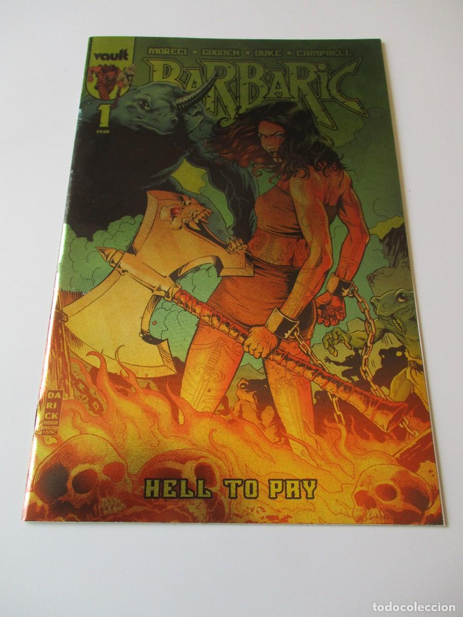 C&oacute;mics: Barbaric Hell To Pay #1 Robertson 1:100 Variante Foil NM