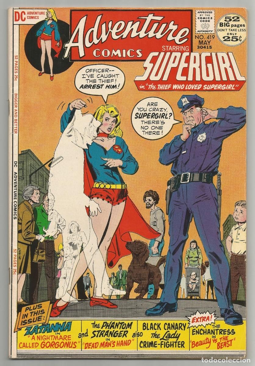 C&oacute;mics: ADVENTURE COMICS #419 FN/VF, SUPERGIRL DC COMICS 1972