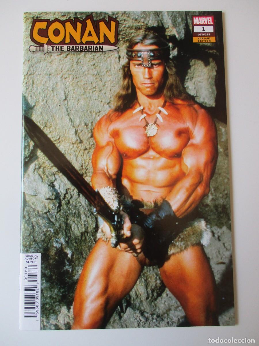 C&oacute;mics: Conan el B&aacute;rbaro #1 Arnold Schwarzenegger foto variante cubierta.