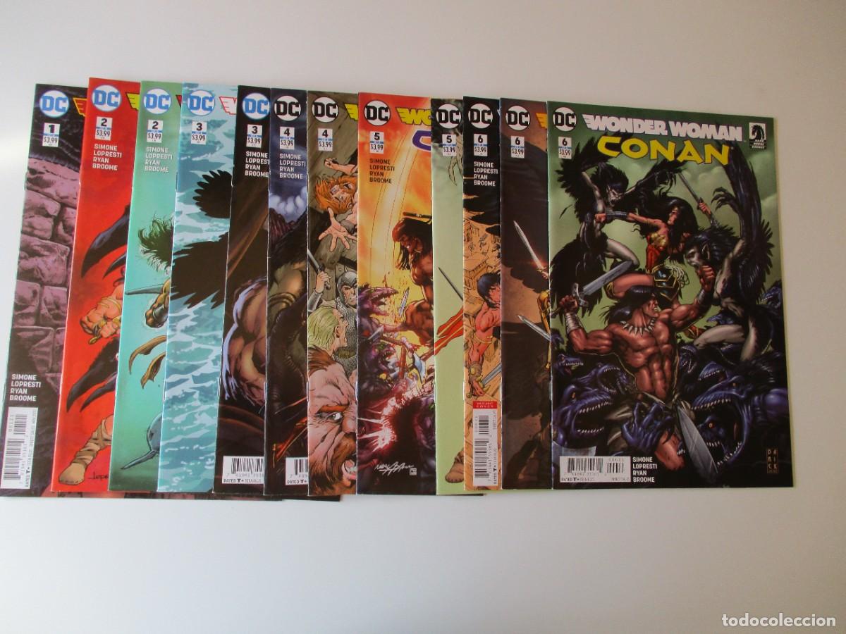 C&oacute;mics: Wonder Woman / Conan Nr. 1-6 (2017) + 7 VARIANTES (1+2+3+4+5+6+6 )- DC Comics EE. UU. -