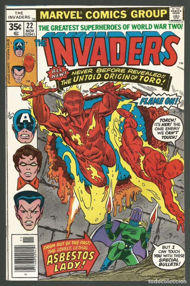 C&oacute;mics: THE INVADERS (1975 1st Series) #22 VF, MARVEL COMICS 1977