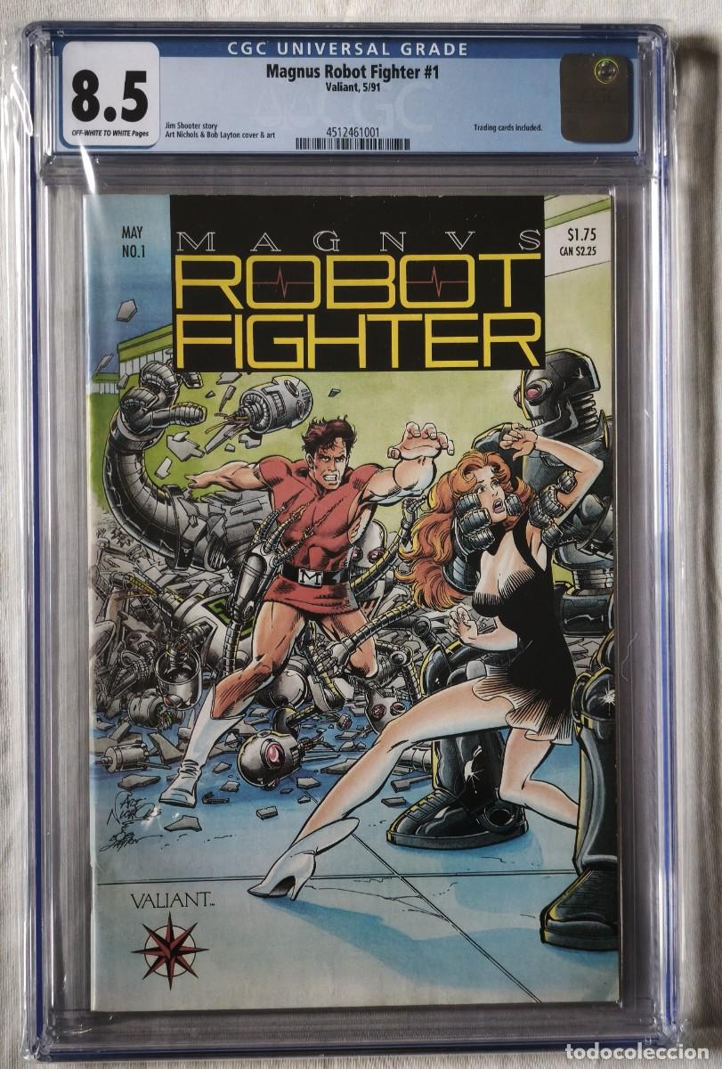 C&oacute;mics: Magnus Robot Figther#1 - CGC 8.5 Trading Cards Incluyed