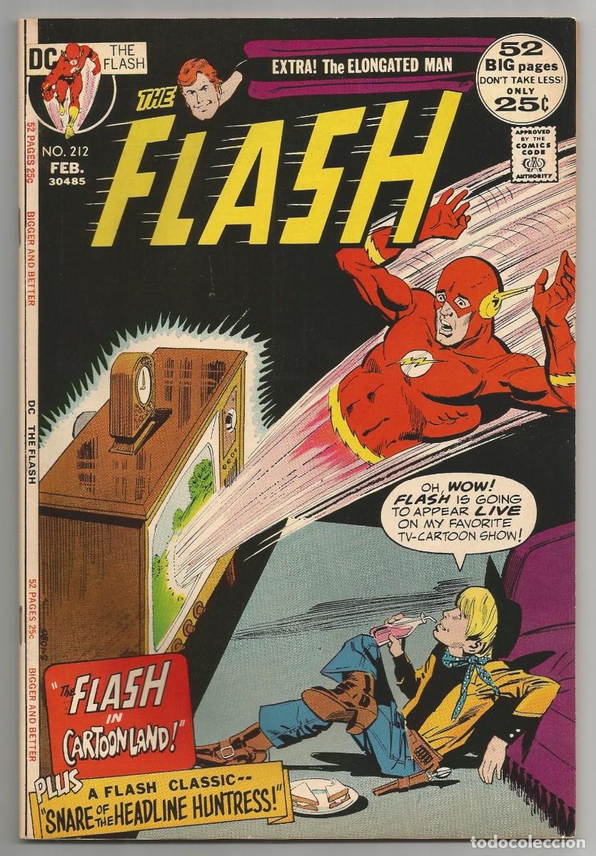 C&oacute;mics: FLASH (1959 1st Series DC) #212,213,215,216 (FN/VF a VF), lote de 4 DC COMICS 1972