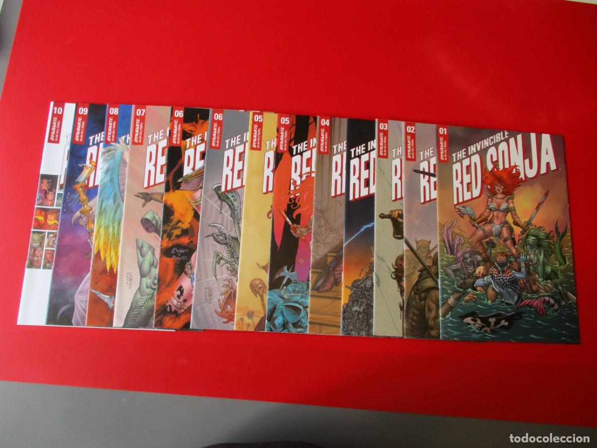 C&oacute;mics: The Invincible Red Sonja COMPLETA # 1-10 + 3 Variantes ( 4+5+6) Dynamite Entertainment 2022