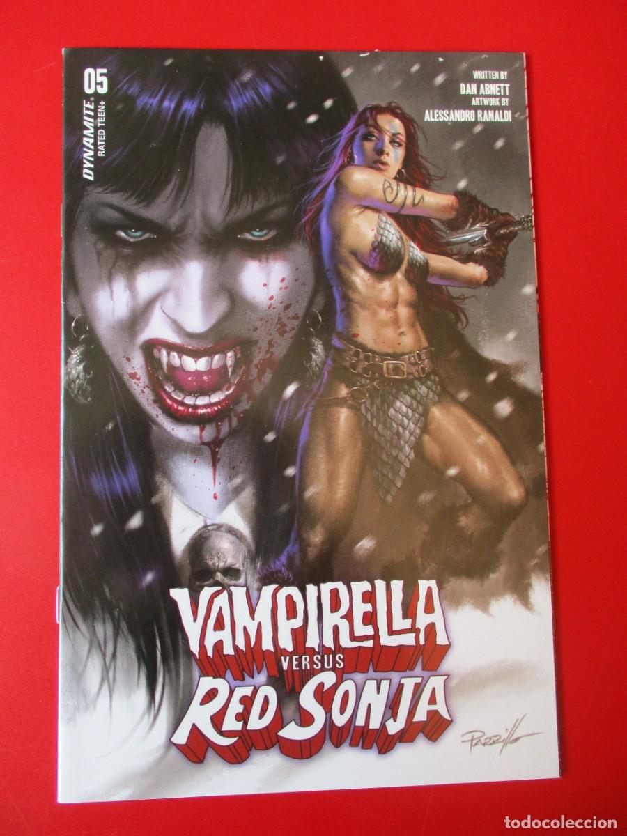 C&oacute;mics: VAMPIRELLA vs RED SONJA #5 F NM-, Variante Parrillo, Dynamite, 2022 2023