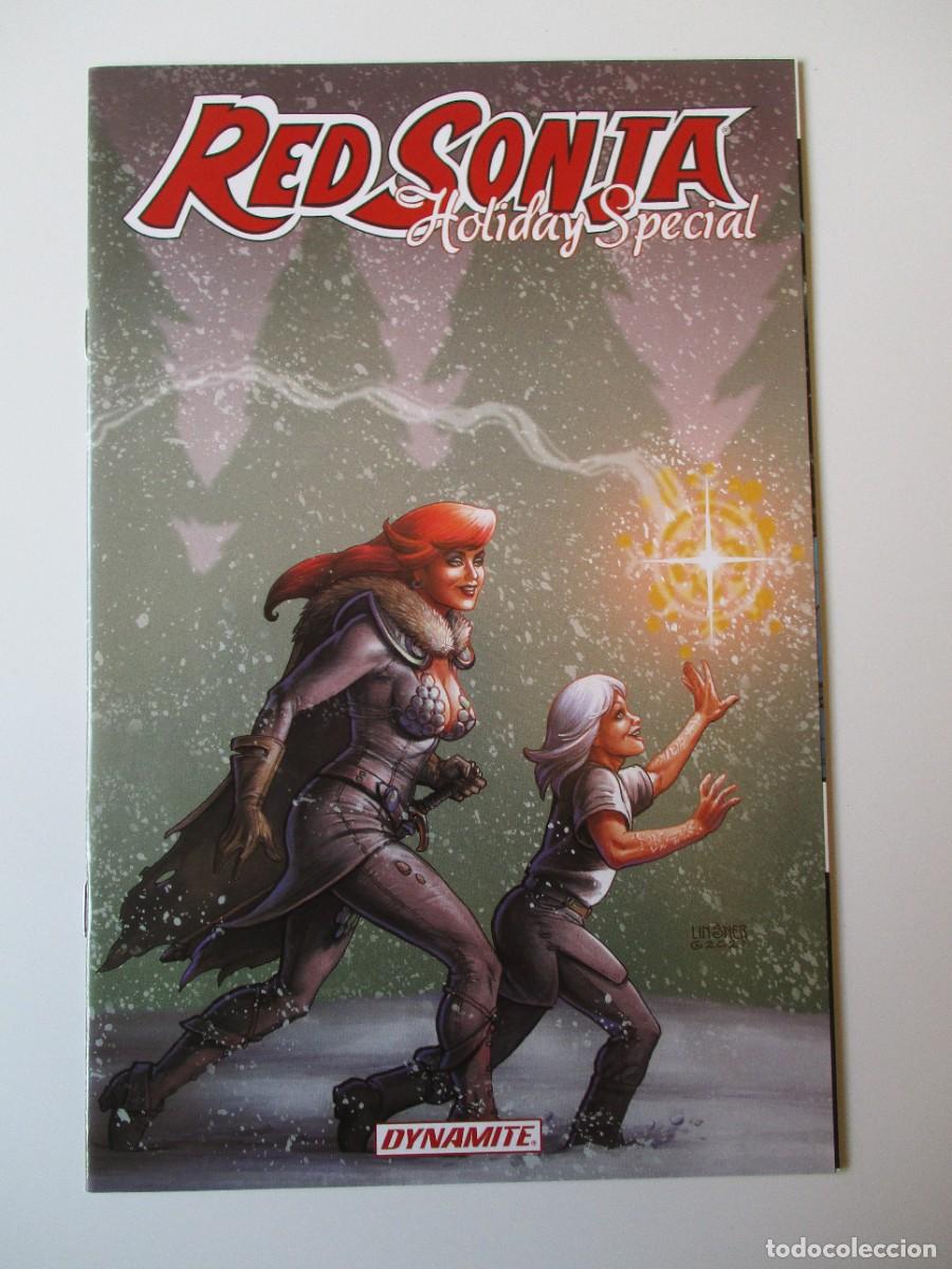 C&oacute;mics: Red Sonja Holiday Special #0G Linsner Virgin 1:11 Witnessed Sig 2021