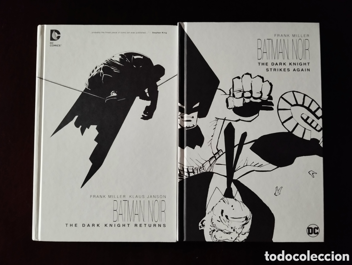 C&oacute;mics: Batman Noir: The Dark Knight Returns + The Dark Knight Strikes Again, de Frank Miller. INGL&Eacute;S Y BYN.