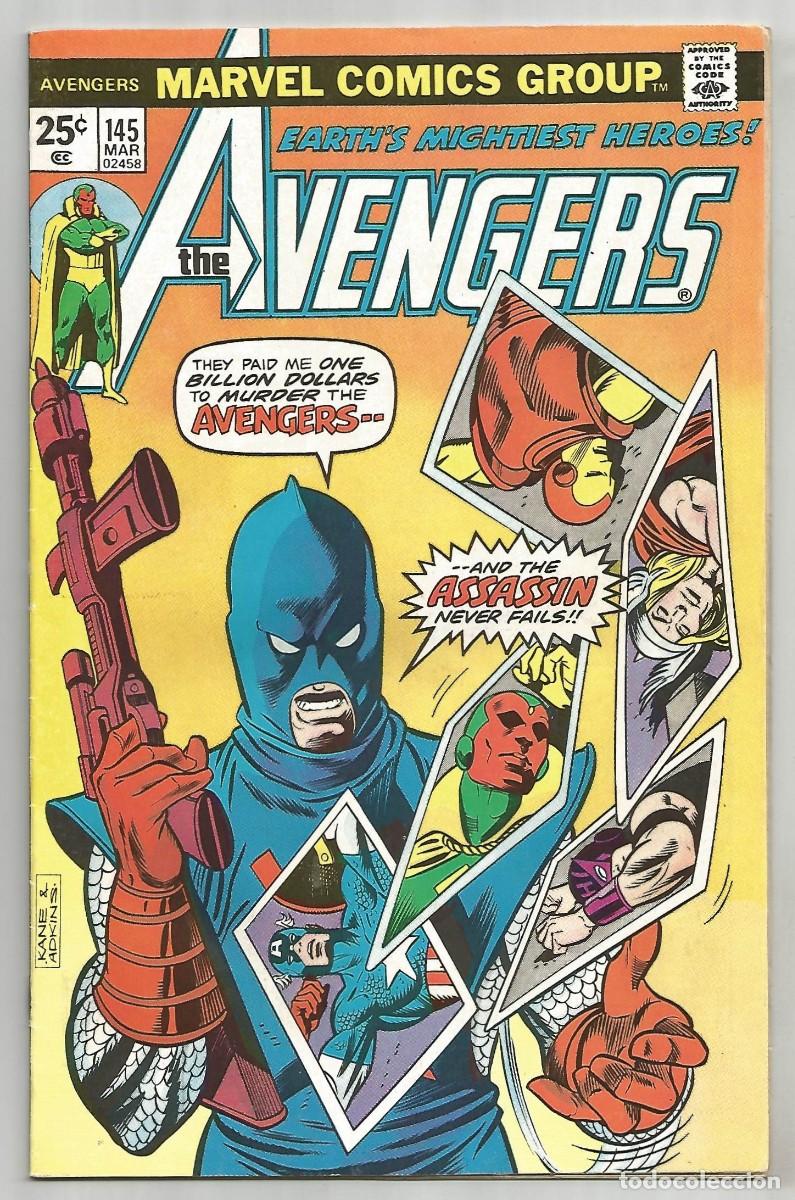 C&oacute;mics: AVENGERS (1963 1st Series) #145, 153 (VF), lote de 2 MARVEL COMICS 1976