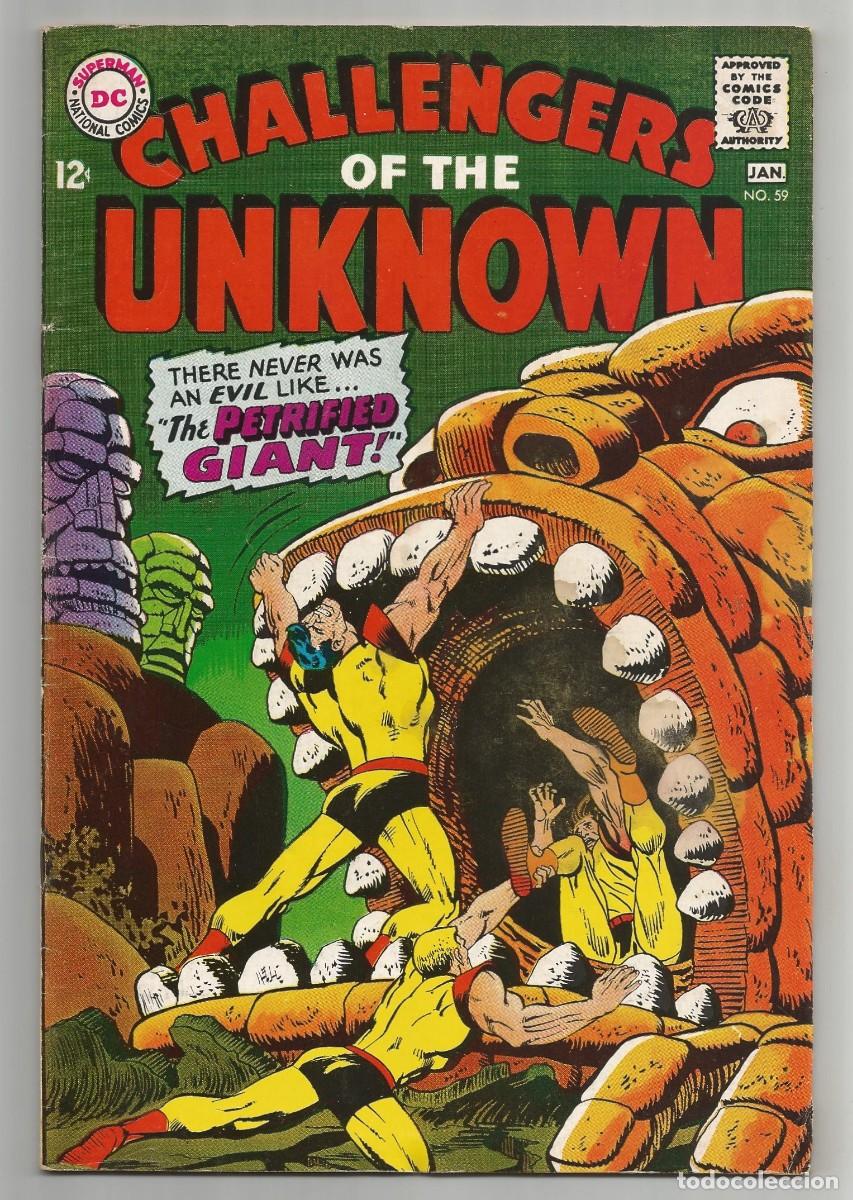 C&oacute;mics: CHALLENGERS OF THE UNKNOWN #59, 61, 62, 63, 64 (FN+ a FN/VF), lote de 5 DC COMICS 1968