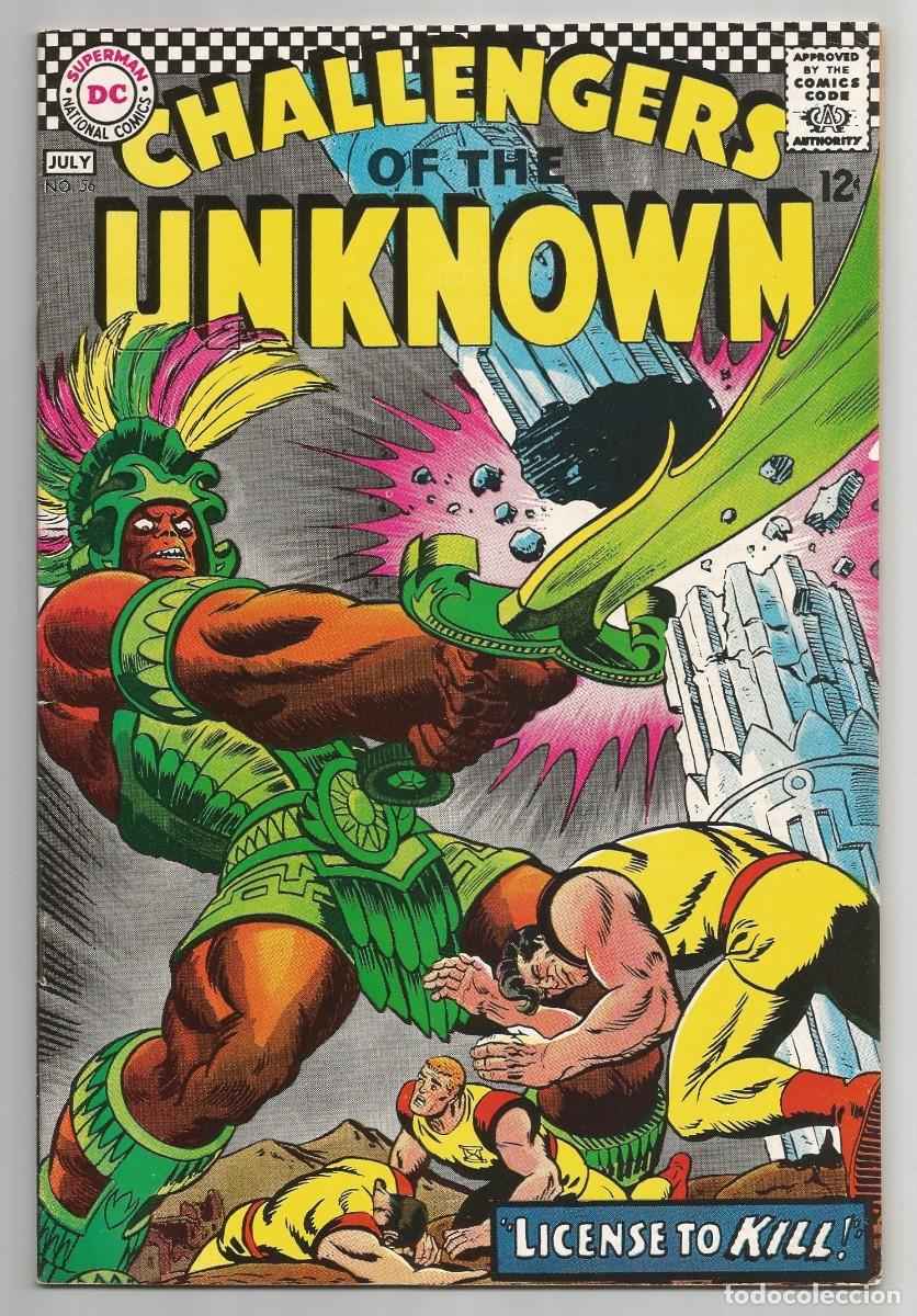 C&oacute;mics: CHALLENGERS OF THE UNKNOWN #56, 57 (FN+ a FN/VF), lote de 2 DC COMICS 1967