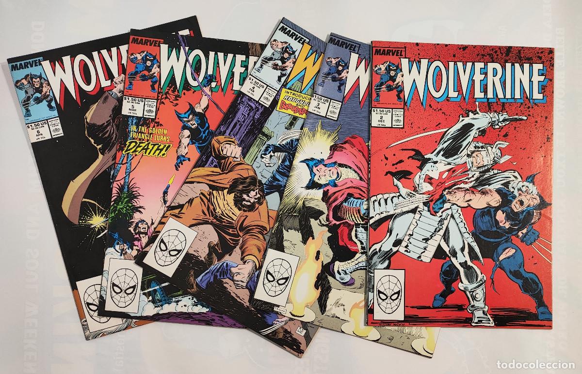 C&oacute;mics: Lote 5 comics Wolverine &ndash; John Buscema &ndash; Marvel Comics USA 1988