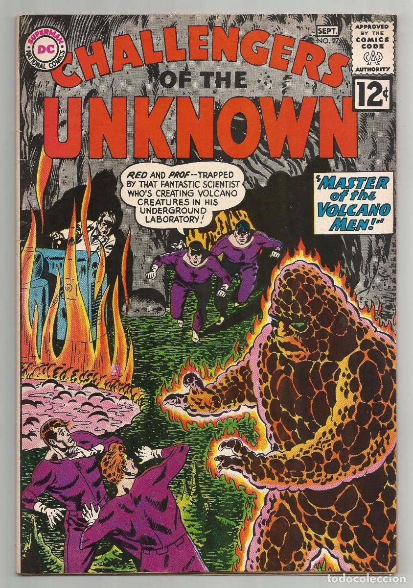 C&oacute;mics: CHALLENGERS OF THE UNKNOWN #27, 28 (FN), lote de 2 DC COMICS 1962
