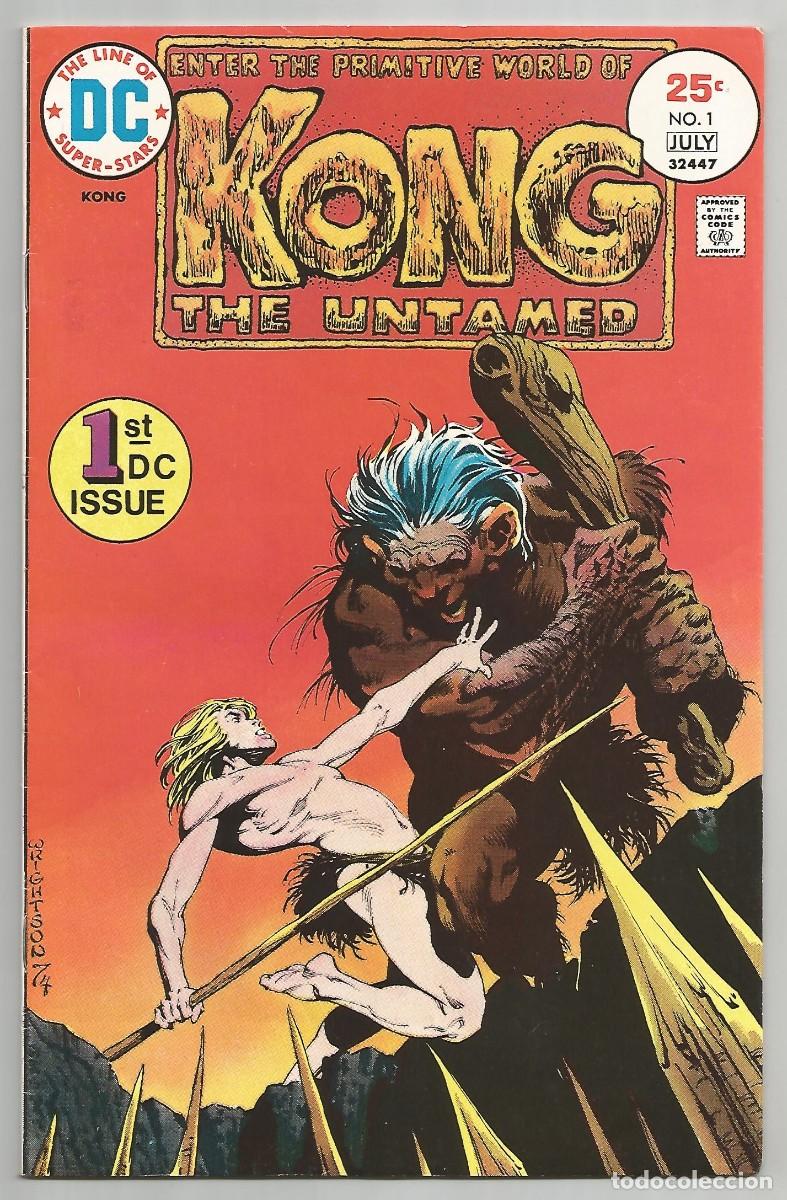 C&oacute;mics: KONG THE UNTAMED #1, 3 (VF), lote de 2 DC COMICS 1975