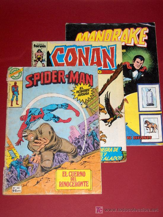 C&oacute;mics: LOTE CONAN-SPIDERMAN-MANDRAKE - Foto 1