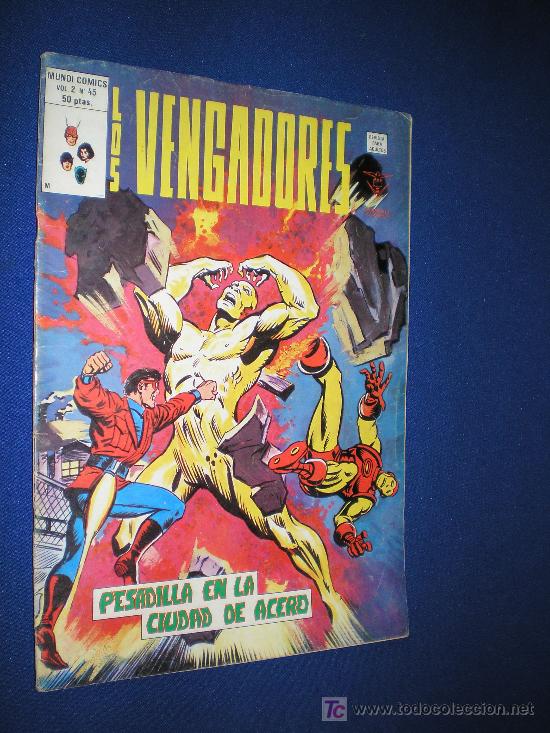 C&oacute;mics: LOS VENGADORES V.2. N&ordm; 45 - EDICIONES VERTICE 1980 - Foto 1