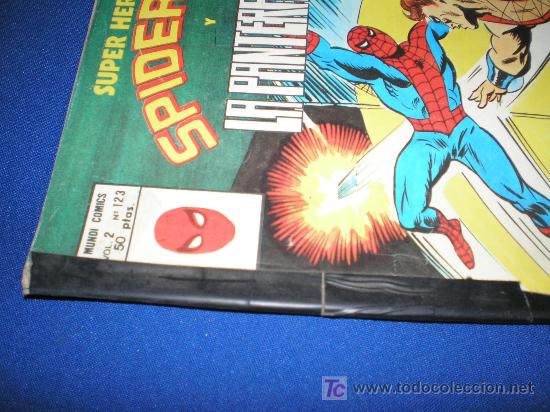 C&oacute;mics: SPIDERMAN Y LA PANTERA NEGRA V.2 N&ordm; 123 - EDICIONES VERTICE 1974 - Foto 2