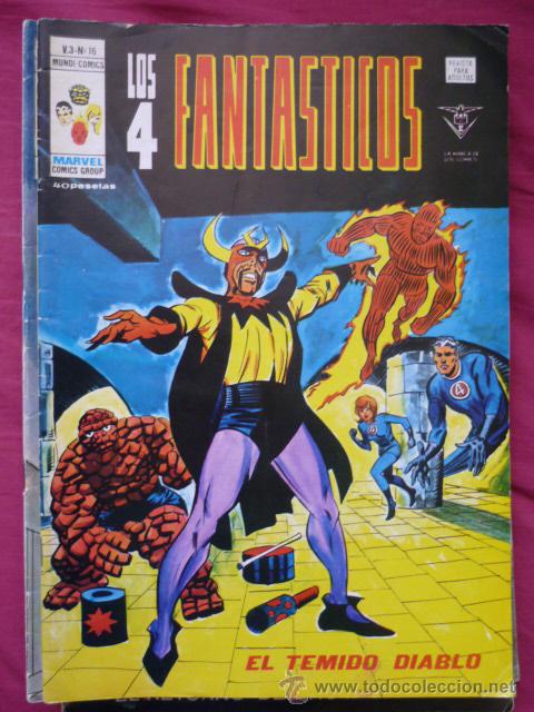 C&oacute;mics: 4 FANT&Aacute;STICOS V3 n&ordm; 16 V&eacute;rtice-1978 - Foto 1