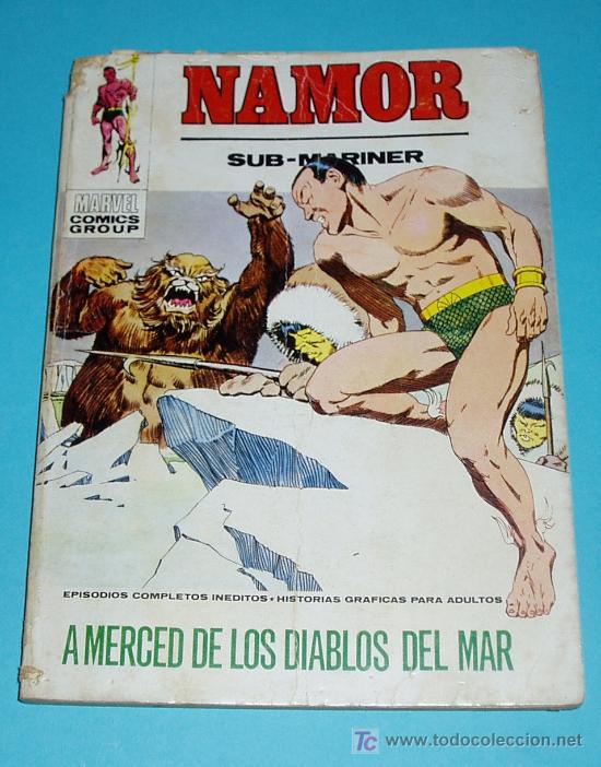 C&oacute;mics: A MERCED DE LOS DIABLOS DEL MAR. NAMOR N&ordm; 27. MARVEL COMICS GROUP. EDIC. VERTICE 1973 - Foto 1