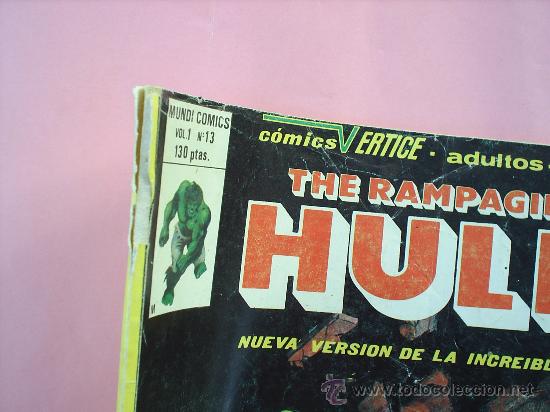 C&oacute;mics: COMICS VERTICE THE RAMPAGING HULK N.13 V.1,1980 - Foto 2