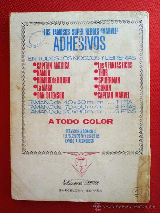 C&oacute;mics: EDICIONES INTERNACIONALESN.41 , LOS 4 FANTASTICOS , VERTICE 1973 MARVEL COMICS GROUP - Foto 2