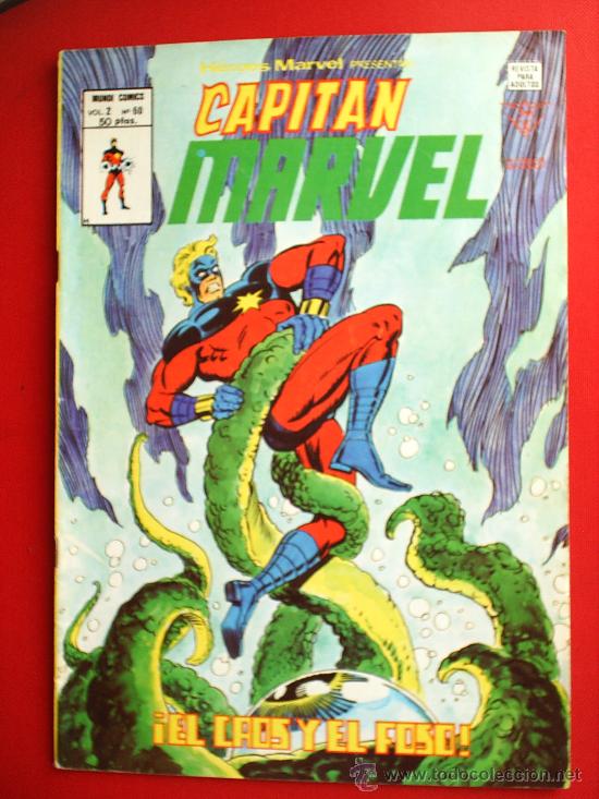 C&oacute;mics: CAPITAN MARVEL , NUMERO 60 V.2, MUNDI COMICS 1979 , EDITORIAL VERTICE - Foto 1