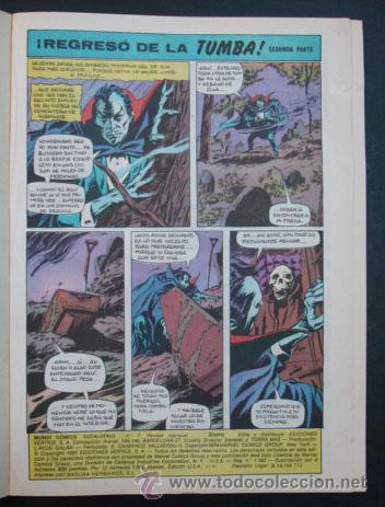 C&oacute;mics: LA TUMBA DE DRACULA. (VOL 2, N&ordm; 7). 1981. - Foto 2