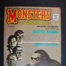 Cómics: MONSTERS OF THE MOVIES. Nº 1. RELATOS SALVAJES. NÚMERO ESPECIAL CON KING KONG. 1974.