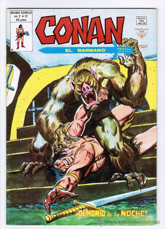 C&oacute;mics: CONAN EL BARBARO V.2. N&ordm; 37 - VERTICE 1980 - Foto 1